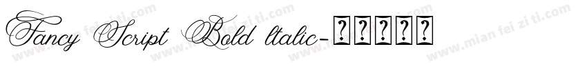 Fancy Script Bold ltalic字体转换
